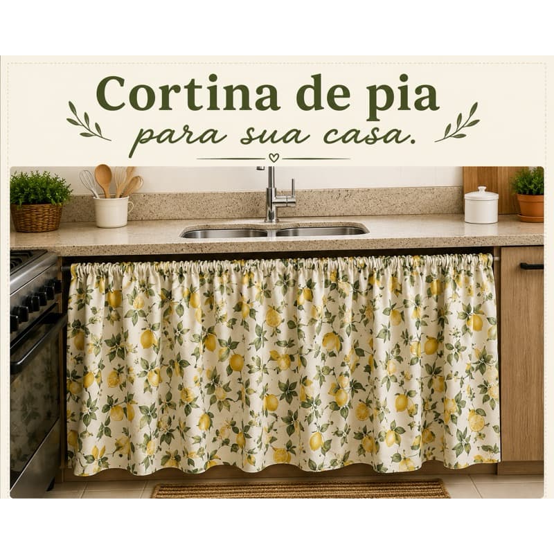 CORTINA DE PIA. CASA. DECORAÇÃO. COZINHA LINDA. ORGANIZAÇÃO. CORTINA.