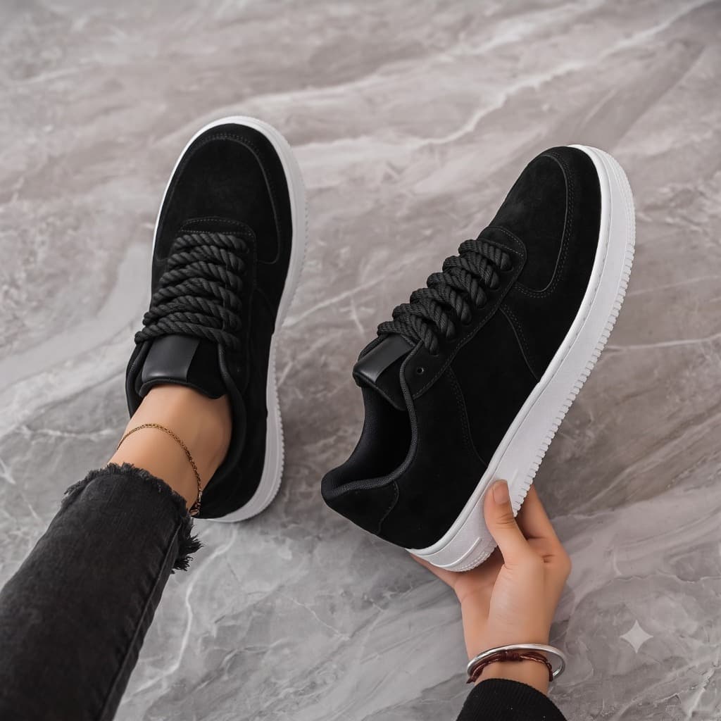 Tênis Streetwear Masculino Camurça – Confortável para Academia e Corrida Promoção Do 34 ao 43