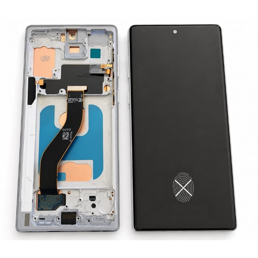 Display Frontal Tela lcd INCELL Para Galaxy Note 10 SM N970 - FRONTAL COM ARO AURA GLOW PRATA