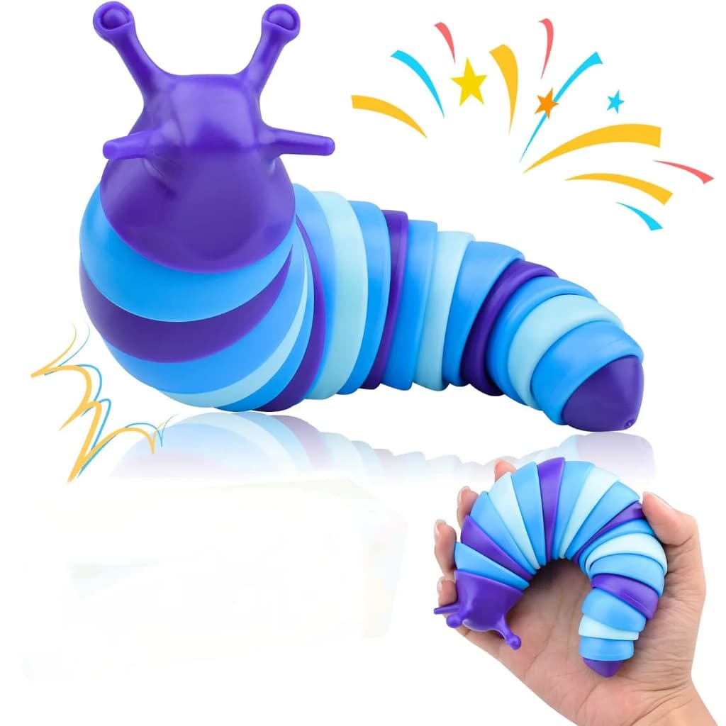 Fidget Toy Slug 3d Lagarta Lesma Articulada Brinquedo