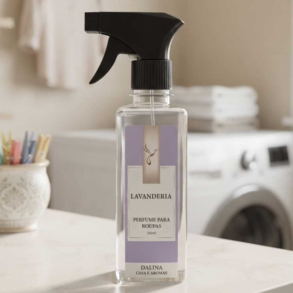 Água Perfumada Lavanderia Spray Cheirinho Roupas E Lençol 250ml Cheiro Amaciante