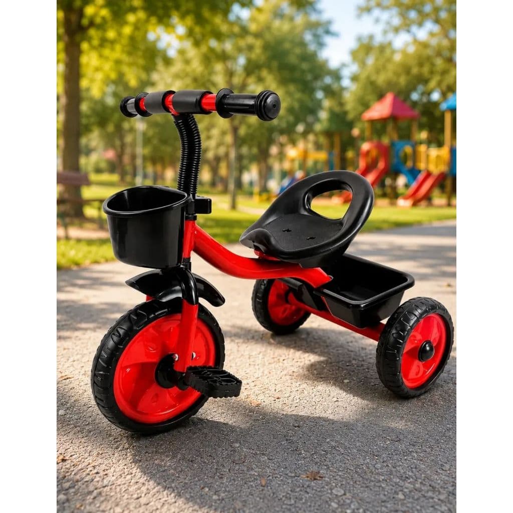Triciclo Bicicleta Infantil Bike Até 30Kg Pedal 3 Rodas Emborrachadas 2 Cestas Passeio