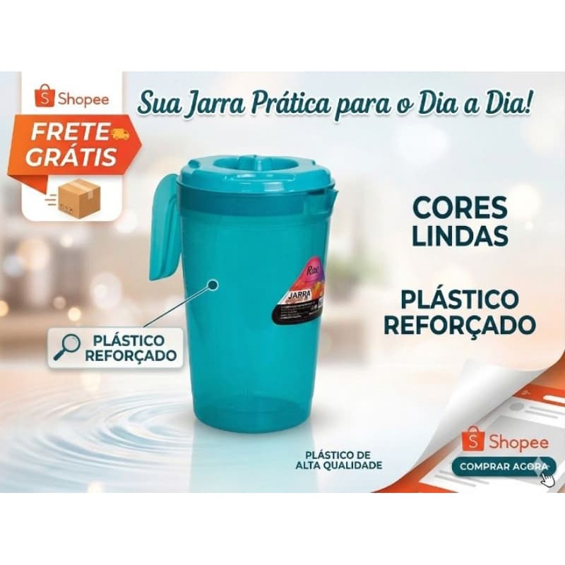 ✅ Jarra para Sucos Água e Chás Jarra resistente para cozinha clean minimalista em plastico resistente com uma cor linda