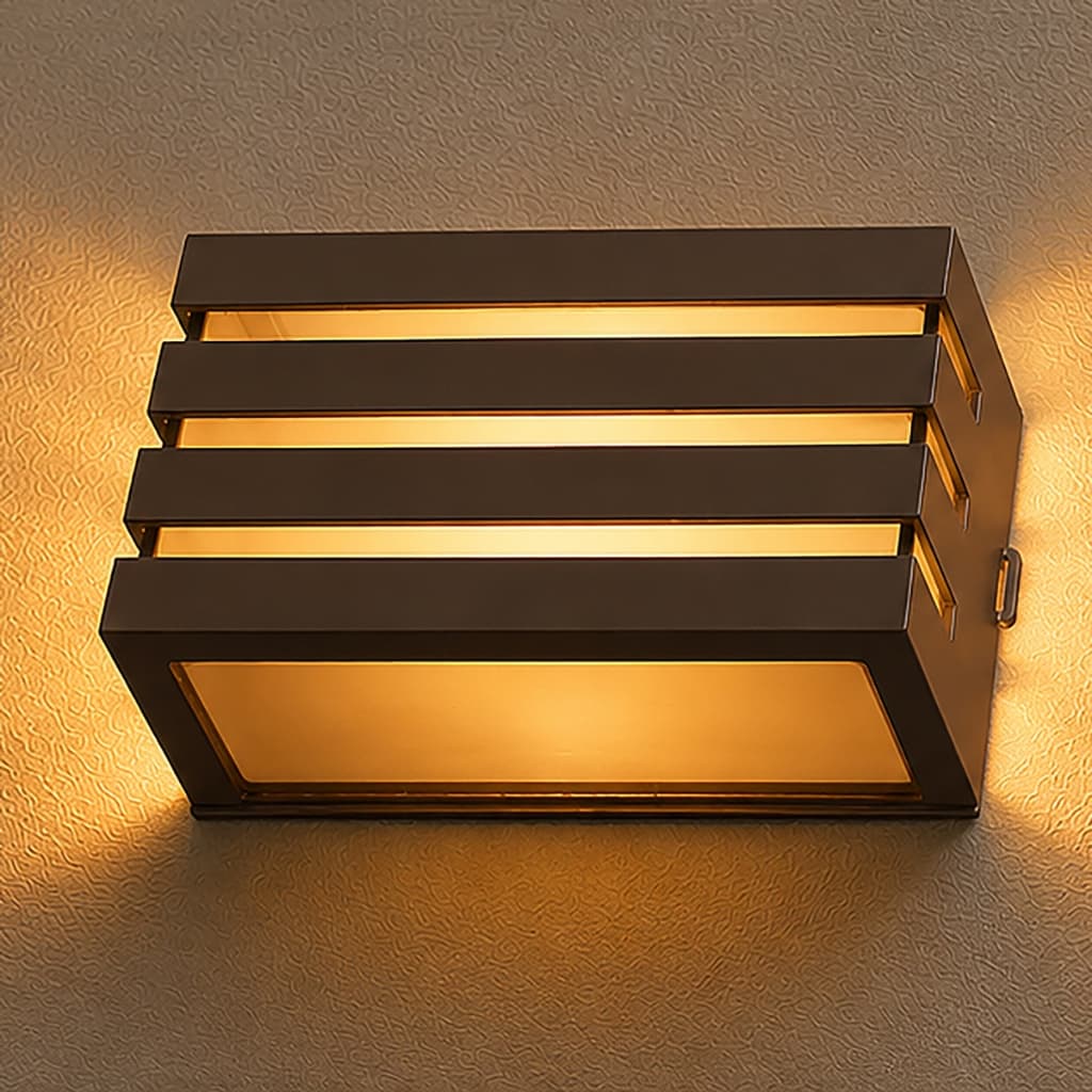 Luminária Arandela 3 Frisos 110/220v Interno Externo Branca Preta Marrom