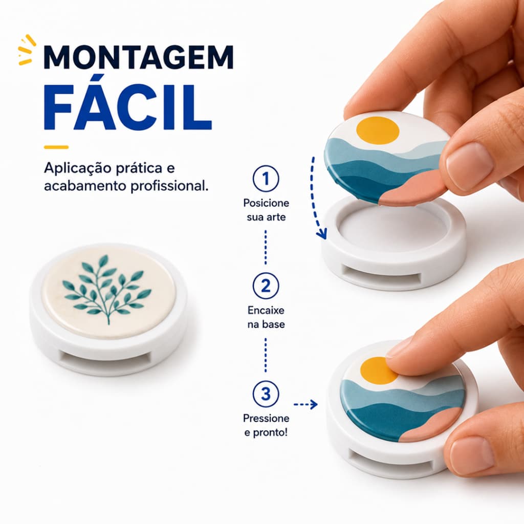 Kit Insumos Abridor de Latinha Base para Bottons, 32mm 38mm  chaveiro bottom para Personalizar