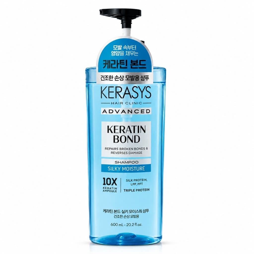 Shampoo Kerasys Advanced Keratin Bond 600ml Reparação, Maciez e Brilho para Cabelos Ressecados