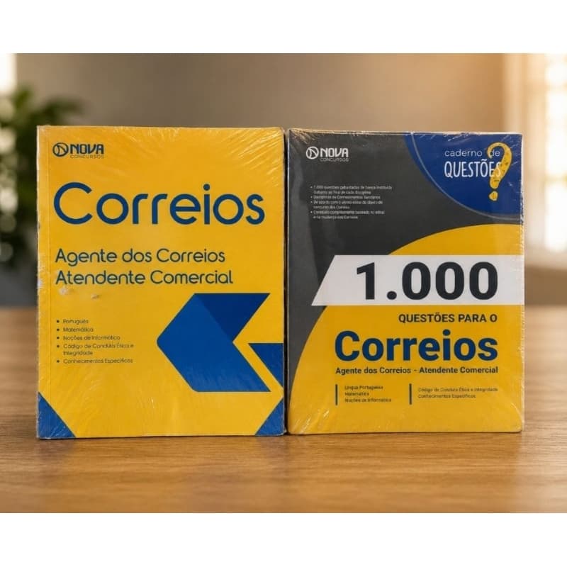 Combo Apostila + Caderno de questões Correios - Agente Dos Correios Lacrados