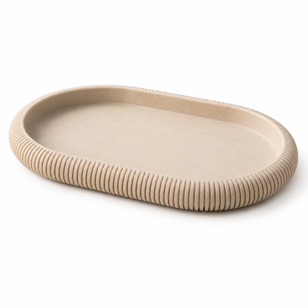 Bandeja Decorativa Organizadora Oval Porta Objetos Perfumes Chaves Lavabo Sala Lovic
