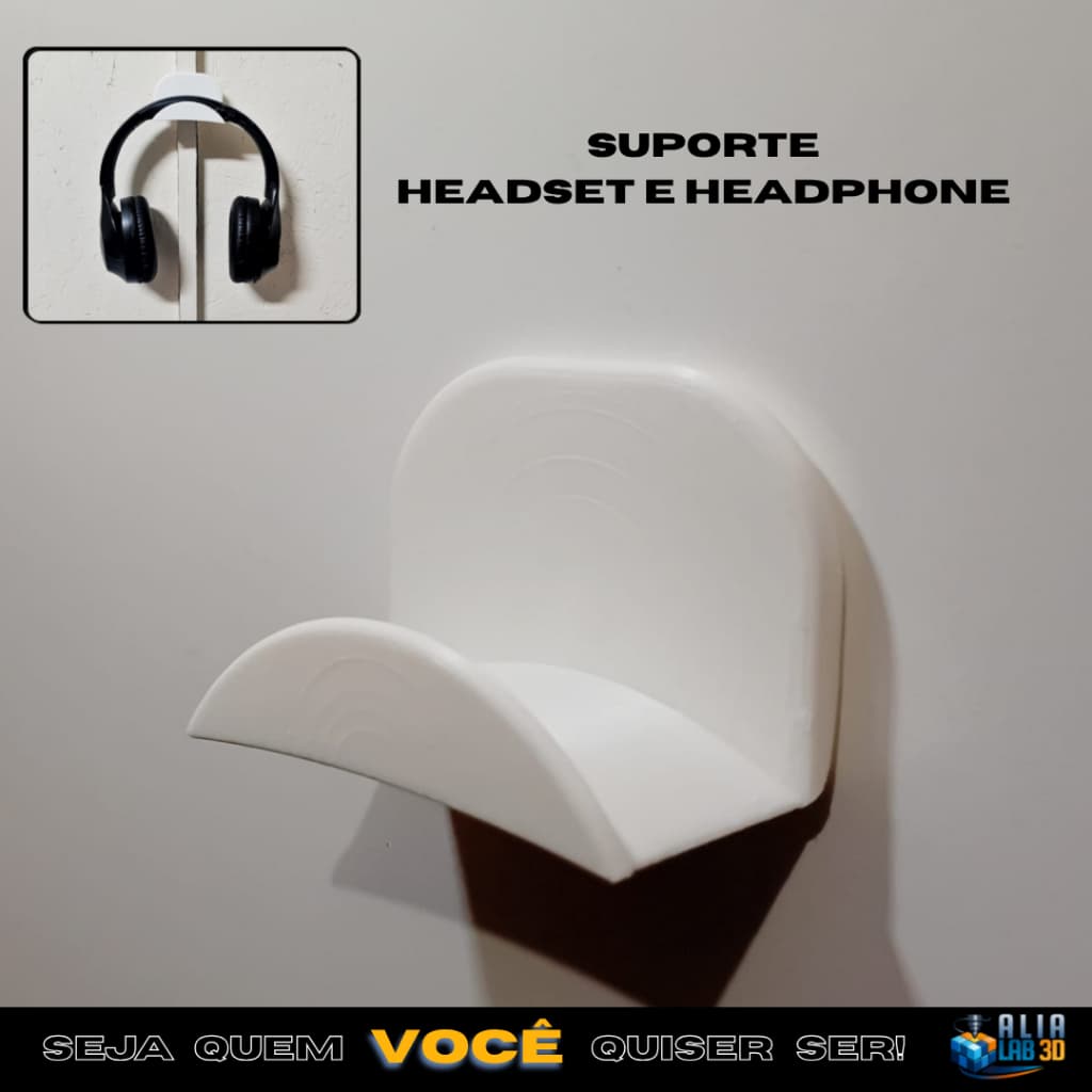 Suporte de Parede para Headset e Headphone Gamer / Fone de Ouvido - Com fita adesiva ultra forte