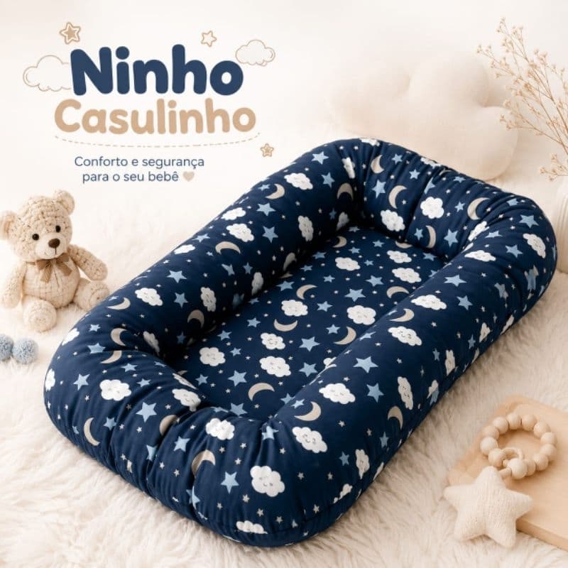 Ninho redutor  Casulinho sensorial, bebê Portátil - Conforto, seguro, respirável várias estampas