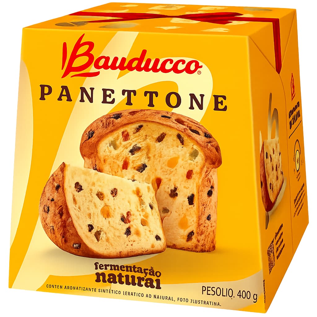 Panettone Bauducco de Frutas 400g - Sabor Tradicional - Natal 2026