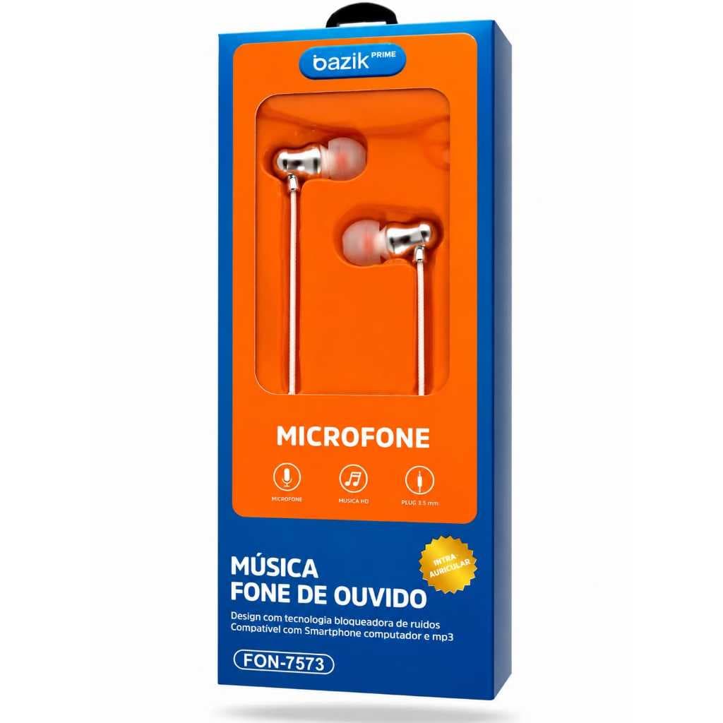Fone Com Fio de Corda Rapido 120cm 20Hz - FON-7573 - BASIKE