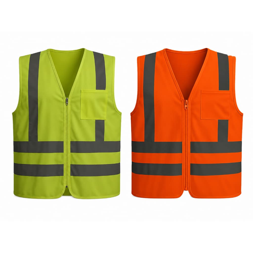 Colete de Segurança Faixa Refletiva REFORÇADO Uniforme Sinalização 1 bolso e zyper