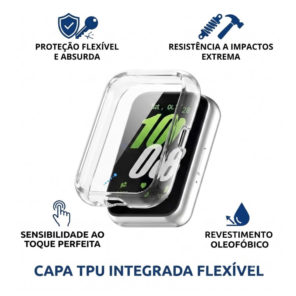 Capa Protetora Premium Full Screen para Samsung Galaxy Fit 3 - TPU Macio