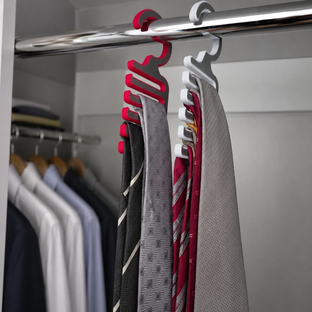 Suporte Cabide Gravata Cinto Organizador e Cintos Slim Multiuso Acessórios Porta Gravatas Lenços Faixas Guarda Roupa