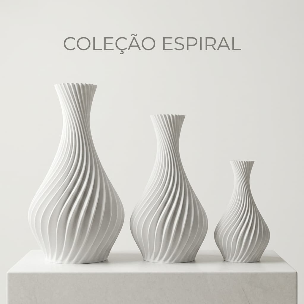 Conjunto De Vasos Espiral Decorativos Modernos Geométricos Para Decoração De Sala E Escritório