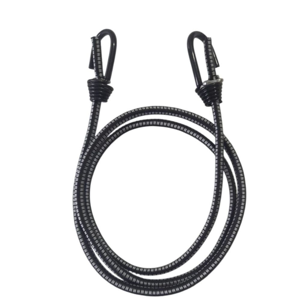 Elástico Extensor 1 Metro 5mm com Ganchos Metálicos para Fixação de Cargas Moto Bike Bagageiro