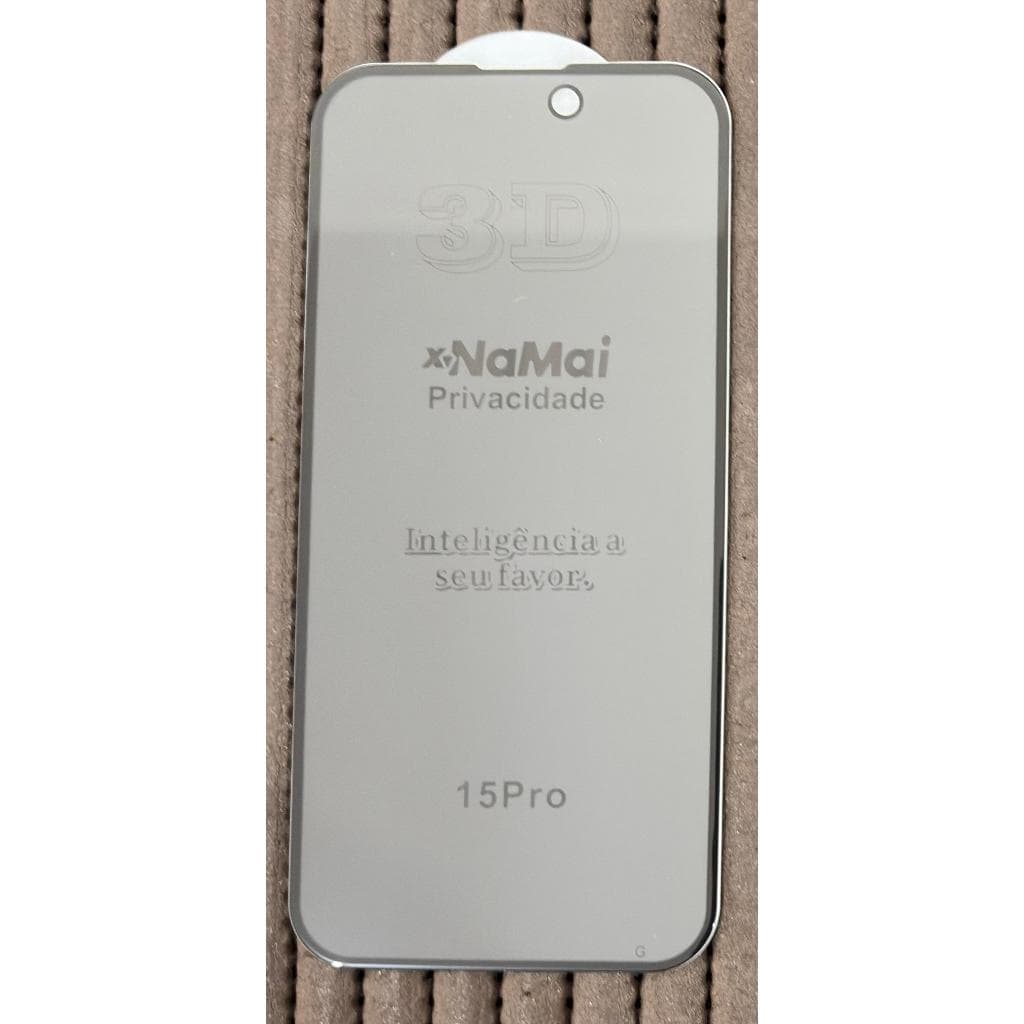 Película compatível com Iphone 15 Pro de Vidro 3D Privacidade