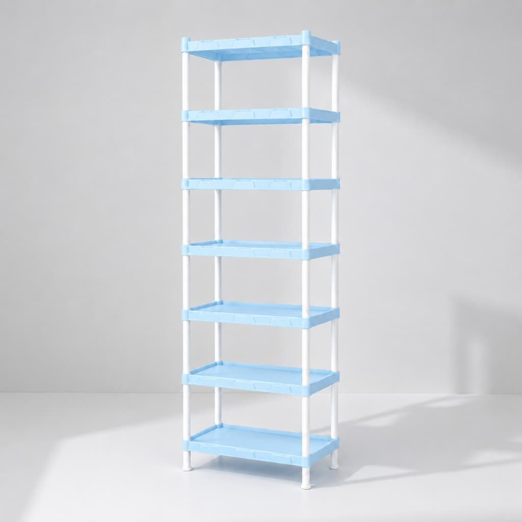 Estante Organizadora Modular Azul Bebê 7 Prateleiras Multiuso
