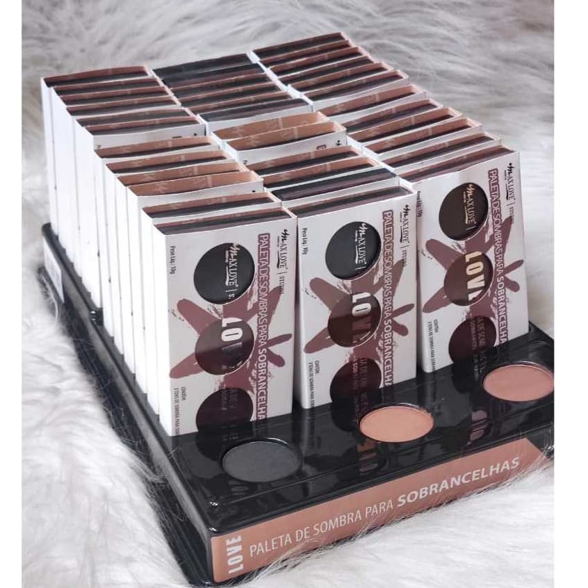 Box/Display Paleta de Sombra para Sobrancelhas (36 und + provador) - Max Love