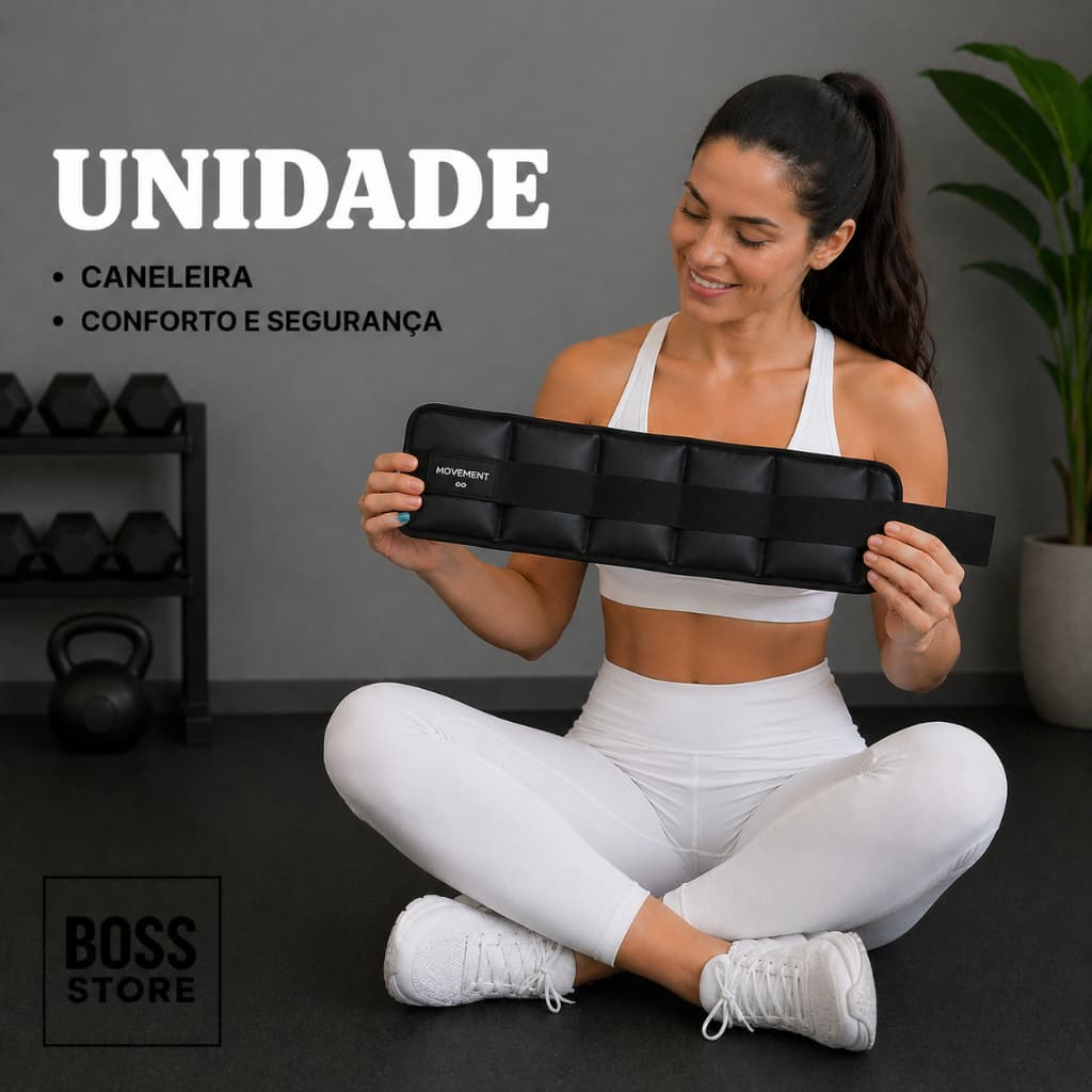 (UNIDADE) Tornozeleira/Caneleira de Peso Unidade 2KG Crossfit/Fitness/Academia/Musculação