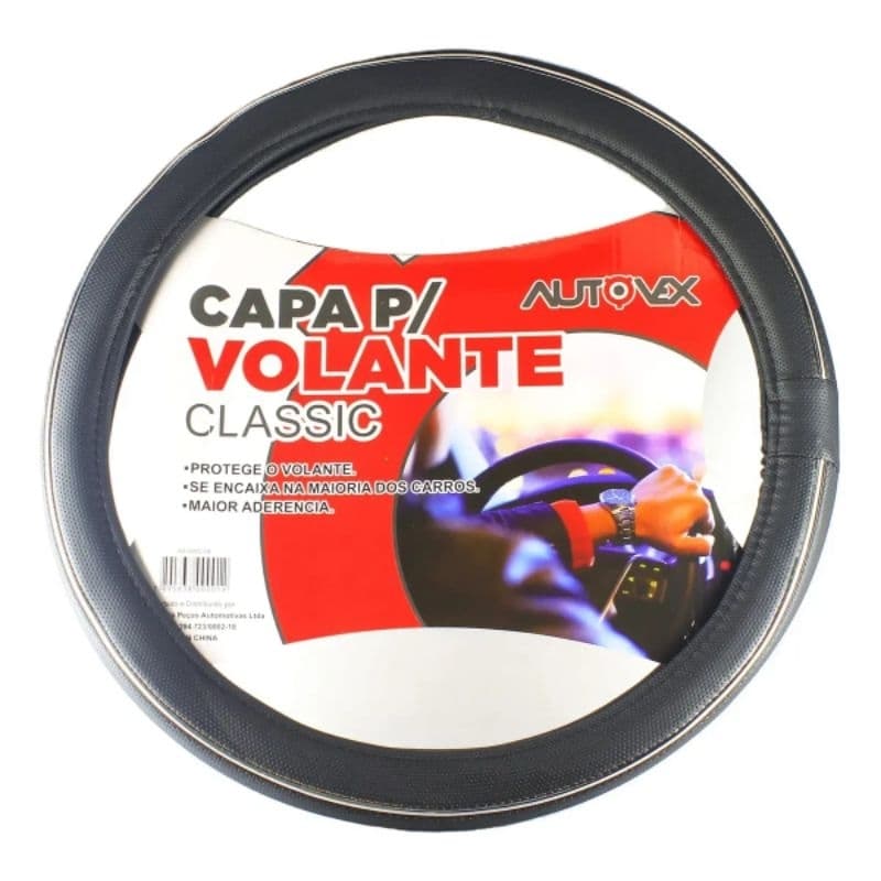 Capa de Volante com Friso Cromado