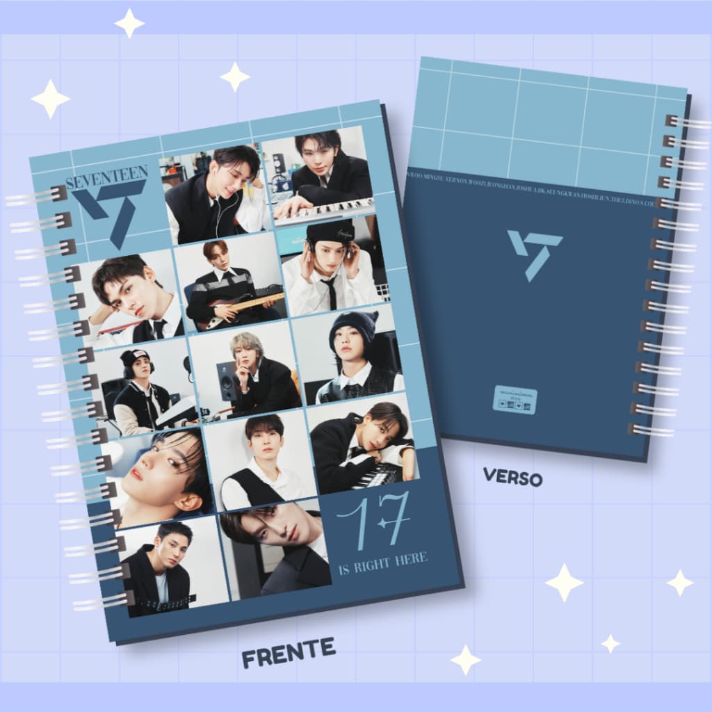 Caderno Seventeen Kpop | Caderno A5 ou Universitário