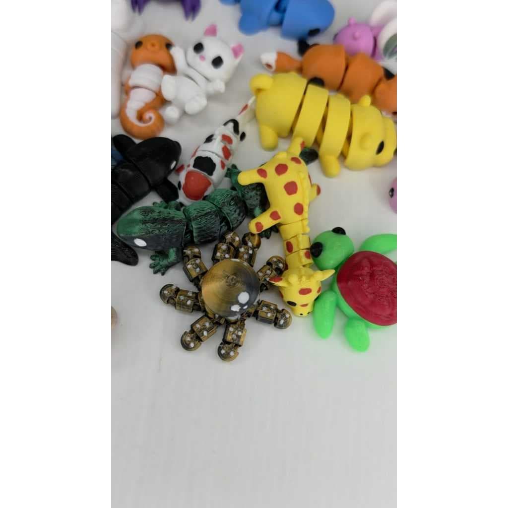 Novo Kits Sortidos - Wiggles Mini Animais Flexíveis - Kits 12/16/24/32 unidades Bixinhos Chaveiro Fidget Lembrancinha