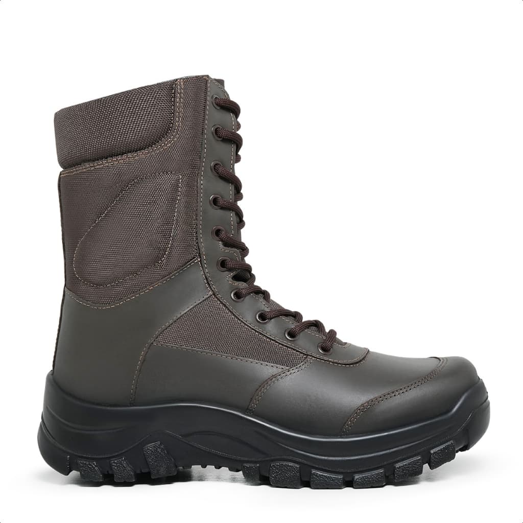 Bota Tática Sniper Militar Marinha em Couro Durabilidade e Conforto