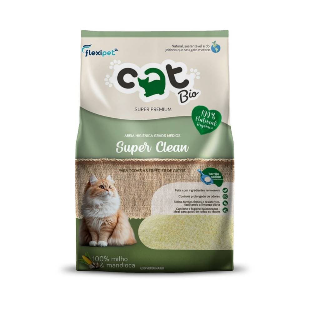 Areia Higiênica Super Clean para Gatos | Alta Absorção e Controle de Odor