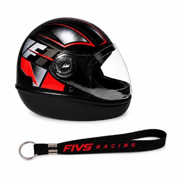 CAPACETE TAURUS F1 NEO MOTOBOY SAN MARINO AUTOMATIC PRETO/VERMELHO CHAVEIRO PERSONALIZADO