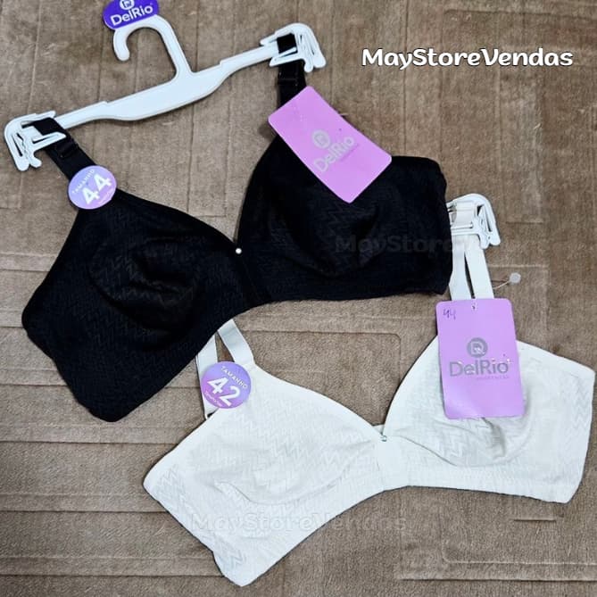 Sutiã Em Microfibra Jacquard ZigZag Sem Bojo DelRio