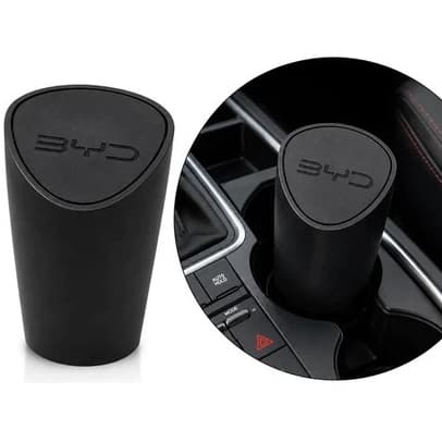 Lixeira para Carro Premium Porta Copos Organizador Automotivo Compacto com Tampa para Veículo