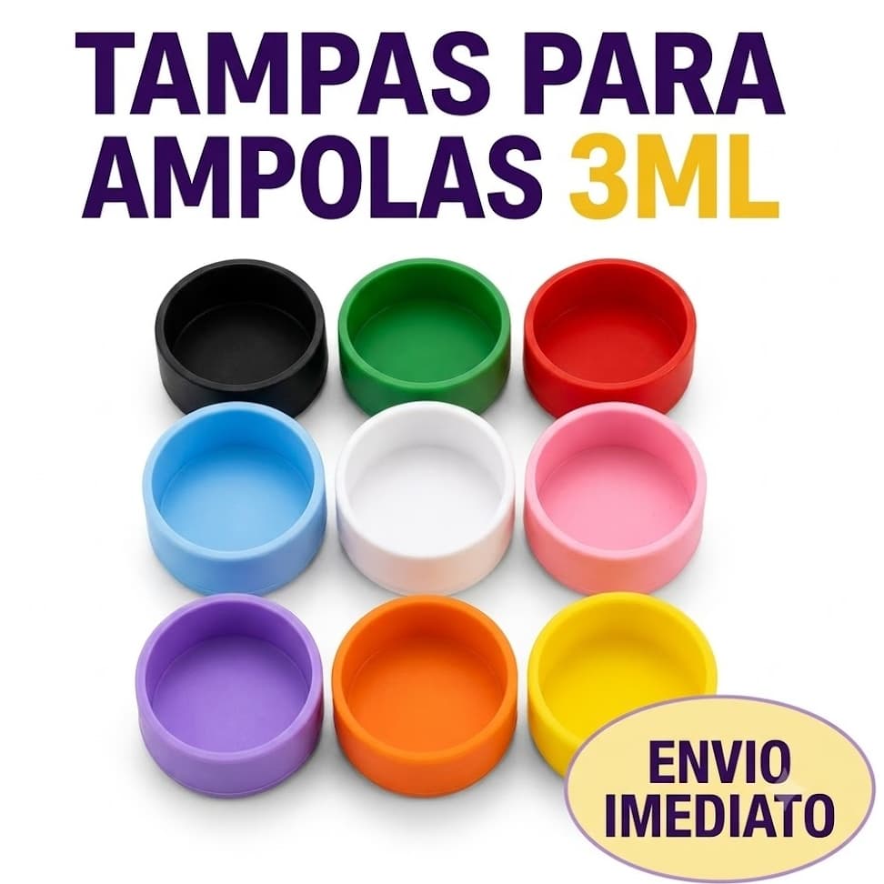 Kit 4, 8 e 12 Tampas Para Ampola 3ml Peptídeos e Ativos