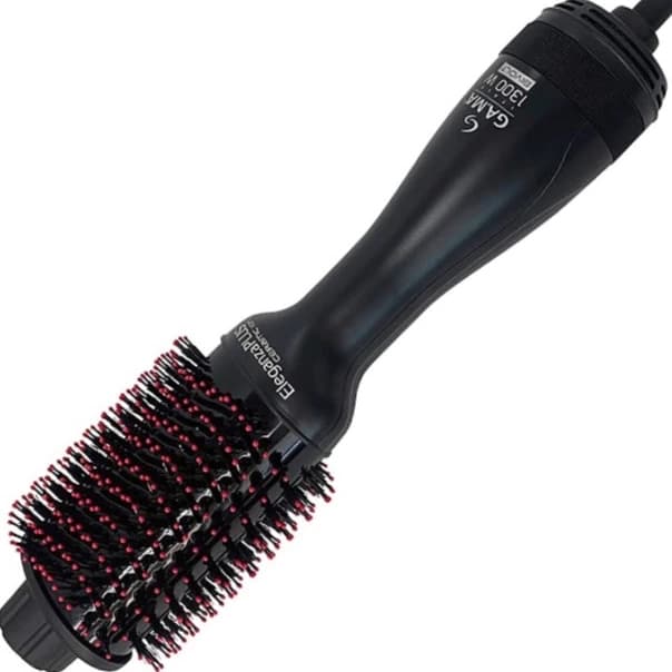 Escova De Salão Secadora Gama Eleganza Plus Alisadora Modeladora Brilho Cabelos Menos Frizz Potente Penteia Bivolt