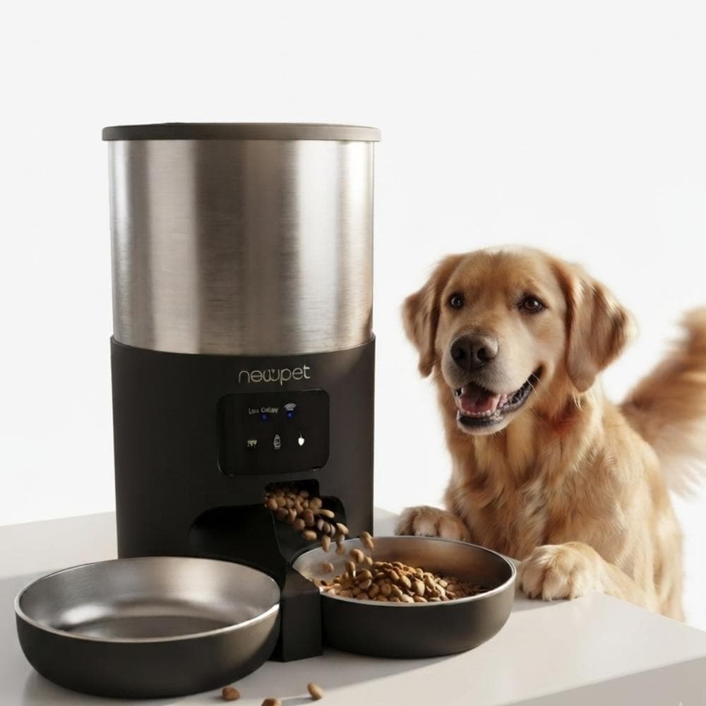 Comedouro Automático Pet Wifi 5L Alimentador Inteligente para Cães e Gatos com App e Gravação de Voz