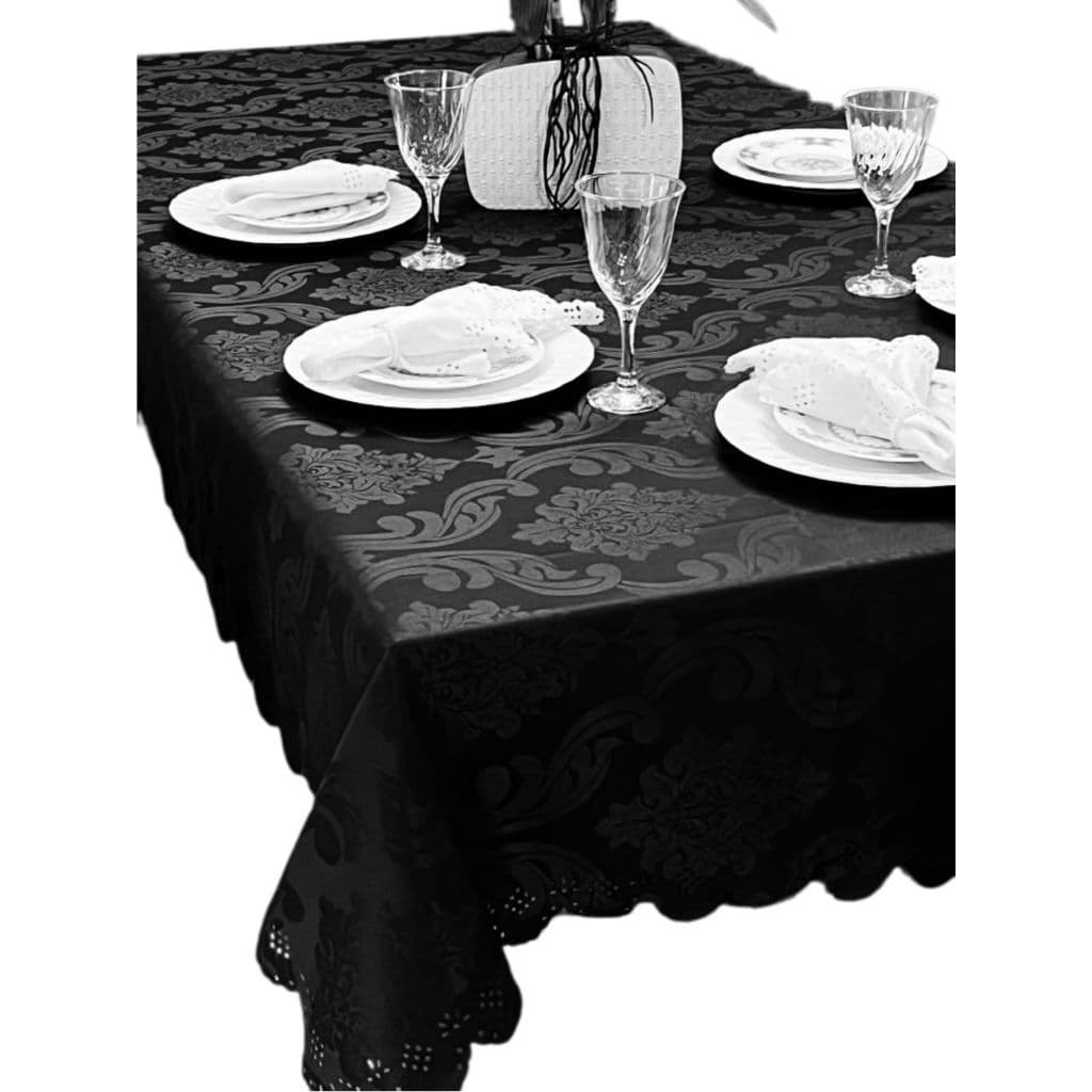 Toalha de Mesa Jacquard 3,50m 12 Lugares Luxo Mesa Posta Promoção Pronta Entrega