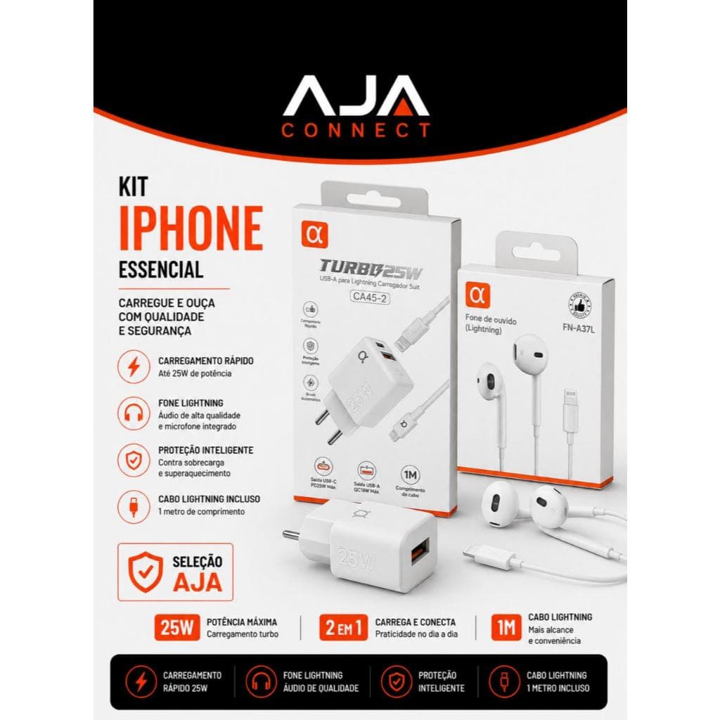 🍎 Kit iPhone Essencial AJA Connect