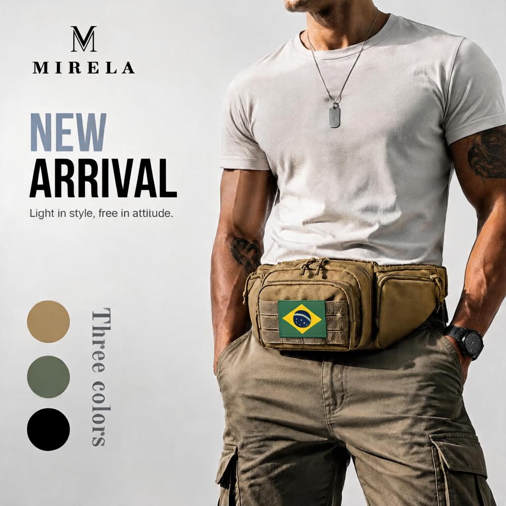 Pochete Bolsa Tática Militar Saque Rápido Compacta Impermeável e Reforçada