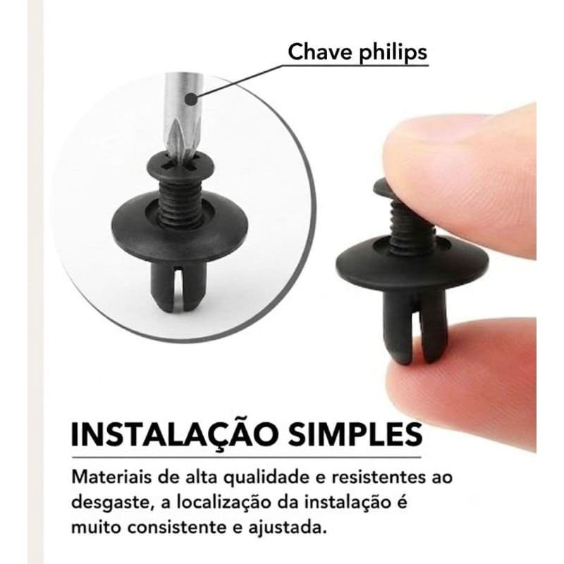 Rebites de Plástico 8mm Kit 5/10/15/20 fender para-choque para-lama Automotivo Honda, Toyota, Fiat, Ford, Hyundai