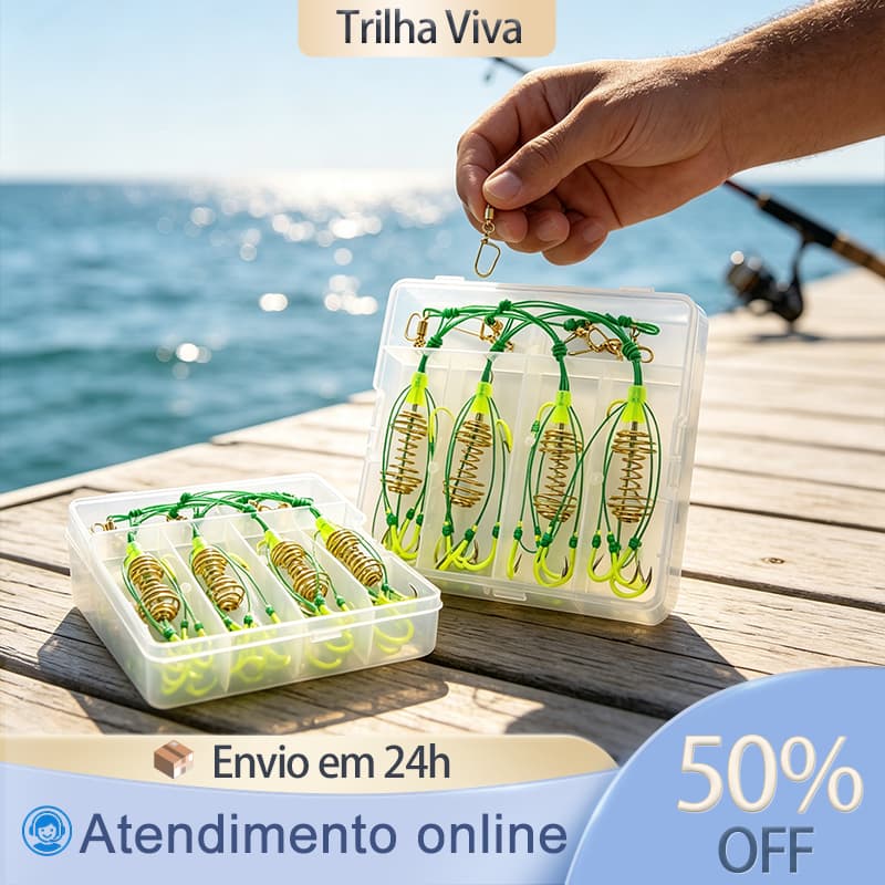 Kit Anzol De Pesca 4 Peças Aço Carbono Para Carpa Feeder Pesca Fundo Equipamento Pesca