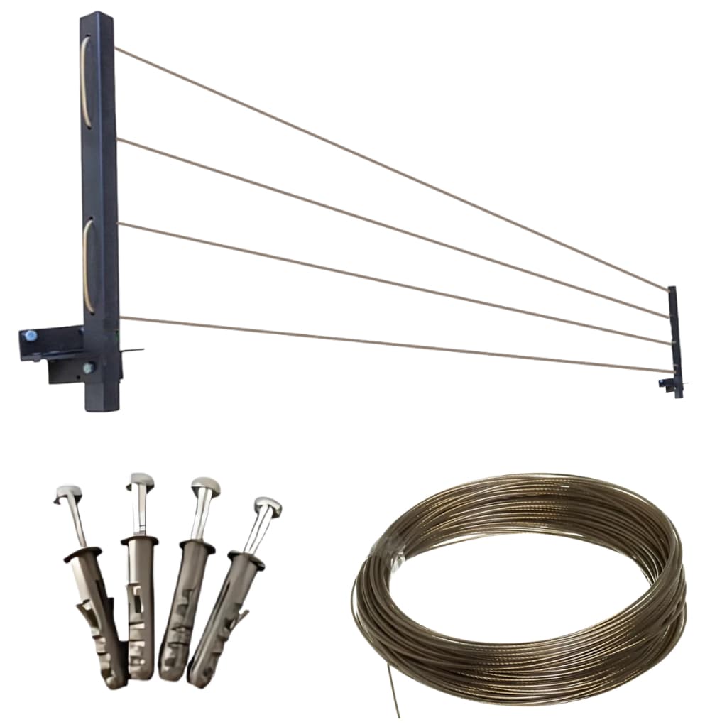 Instant Delivery Varal Reforçado RETRATIL BRATSVA 60 Kg Retrátil Parede FERRO varal Quintal