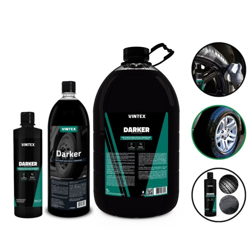 Darker Vintex by Vonixx - Pretinho Selante para Pneus, Borrachas e Metal Original