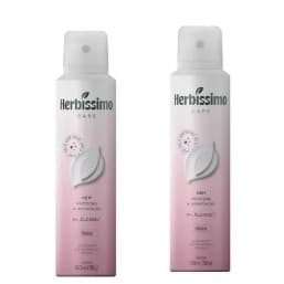 KIT DESODORANTE AEROSSOL ANTITRANSPIRANTE HERBISSIMO CARE HIBISCO COM 2 UNIDADES (150ML CADA UN)