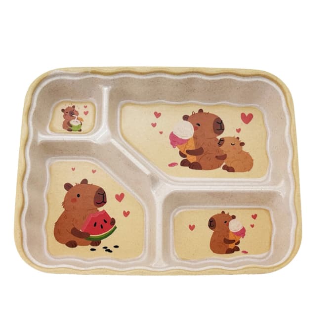 Prato infantil com divisória Capivara