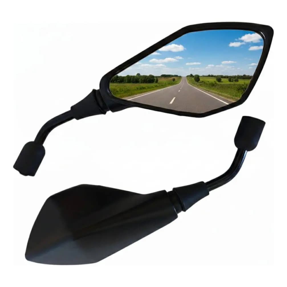 Retrovisor Par Z400 Modelo Kawasaki Rosca Honda Fixo Haste Mini Esportivo Titan Fan 125 150 160 Bros XRE