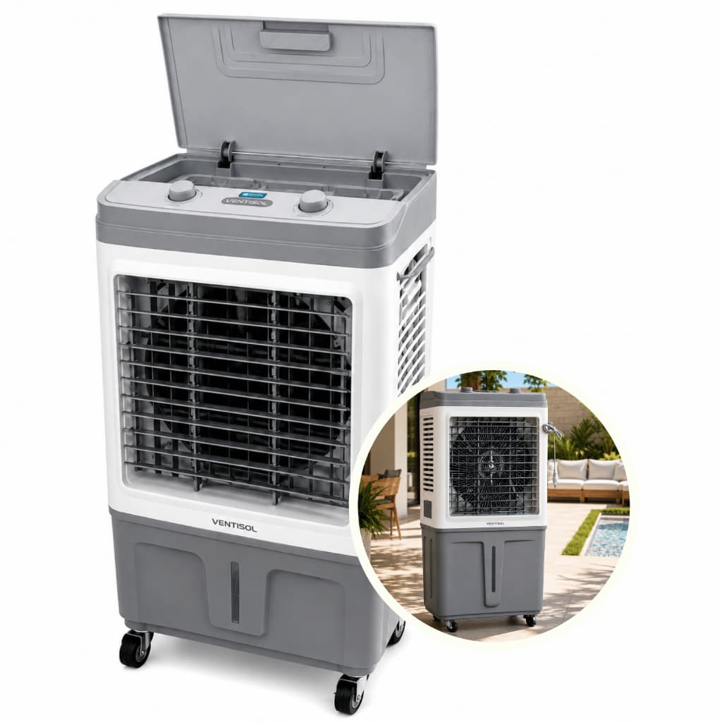 Climatizador de Ar Portátil 60 litros Residência Escritório Ar Frio Potente Pro Ventisol Ventilador