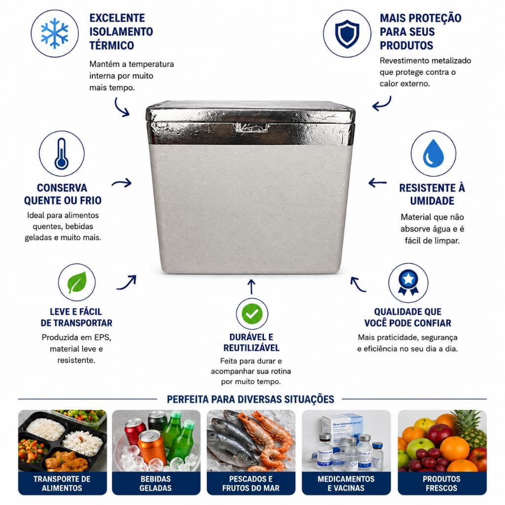 Isopor 45L Bag Delivery Laminado Entregas