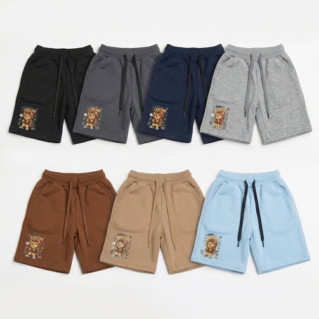 Bermudas de Moletom Infantil Menino com Cordão e Bolso -  Shorts Masculino Infantil