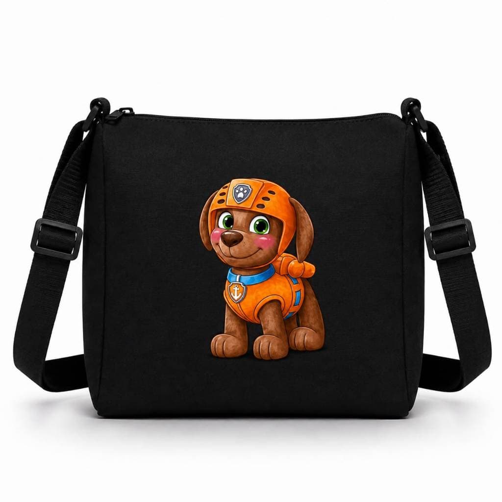 Mala de ombro transversal infantil menino Zuma patrulha canina